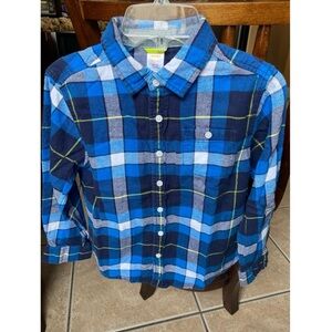 Gymboree boys flannel plaid shirt